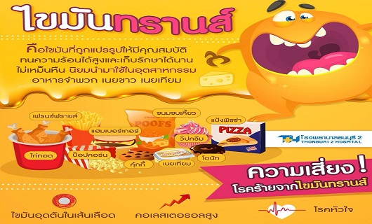ไขมันทรานส์นี่ร้ายกาจกว่าไขมันอิ่มตัวเป็น 2 เท่า